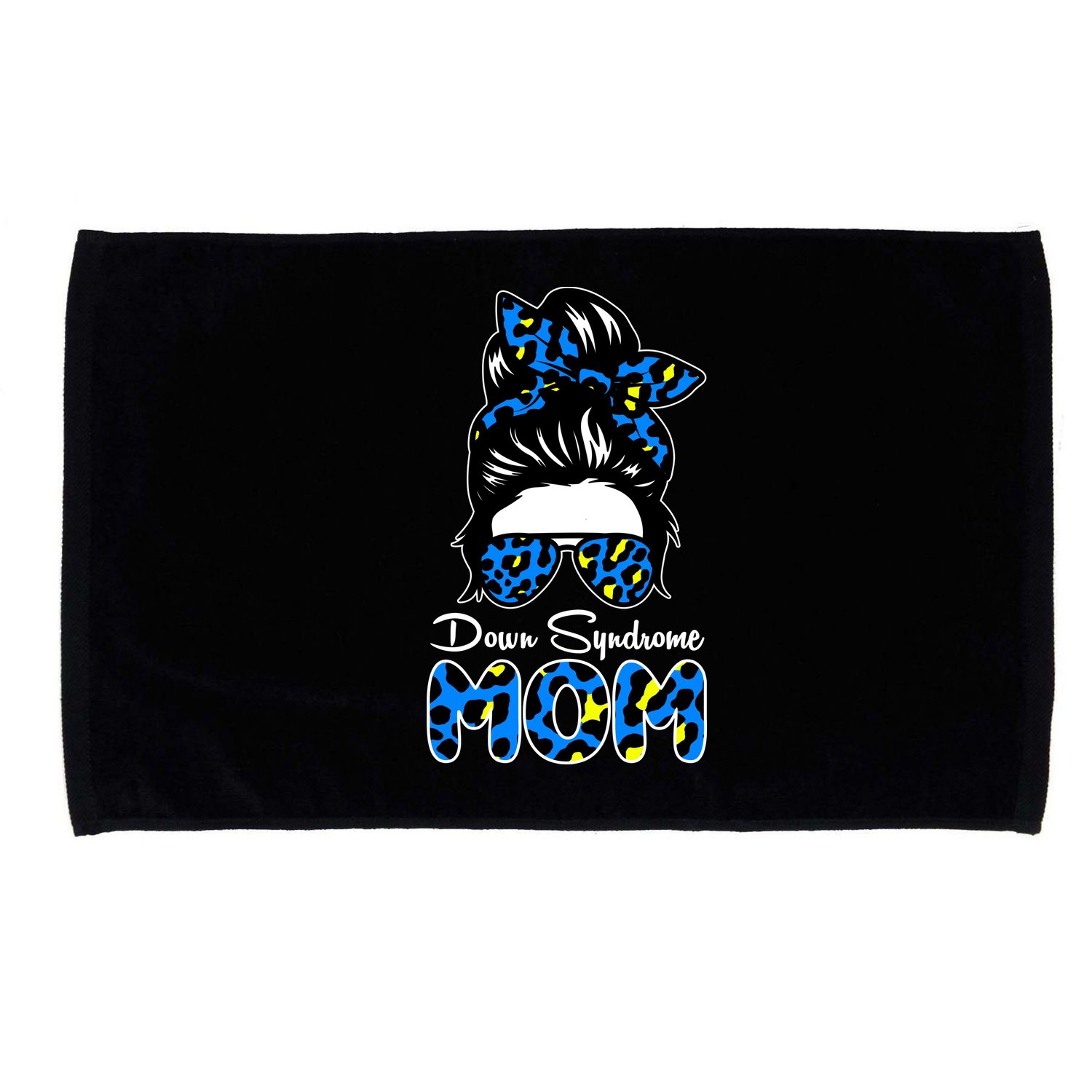 Down Syndrome Mom Hair Bun Microfiber Hand Towel