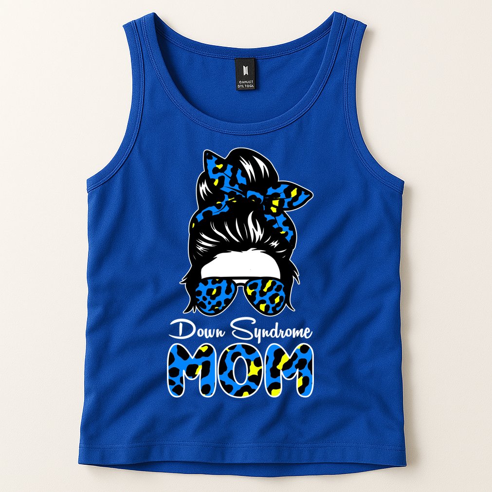 Down Syndrome Mom Hair Bun Tank Top