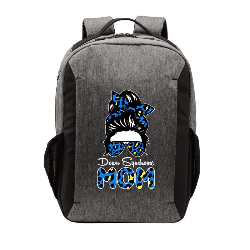 Down Syndrome Mom Hair Bun Vector Backpack