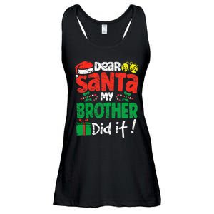 Dear Santa, My Brother Did It! Christmas Family Pajama Set Ladies Essential Flowy Tank