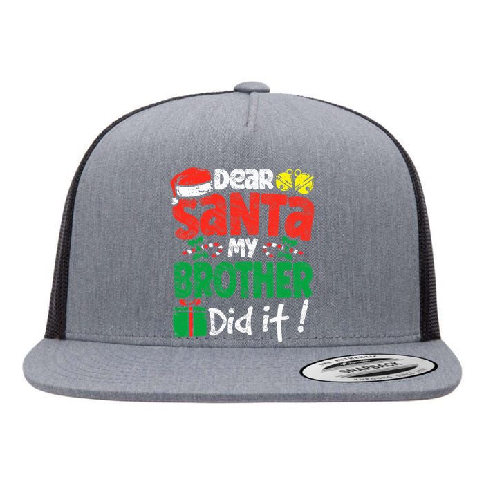 Dear Santa, My Brother Did It! Christmas Family Pajama Set Flat Bill Trucker Hat