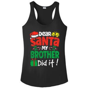 Dear Santa, My Brother Did It! Christmas Family Pajama Set Ladies PosiCharge Competitor Racerback Tank