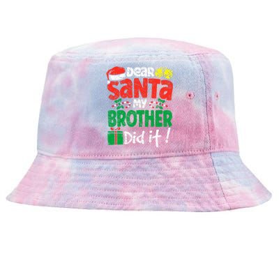 Dear Santa, My Brother Did It! Christmas Family Pajama Set Tie-Dyed Bucket Hat