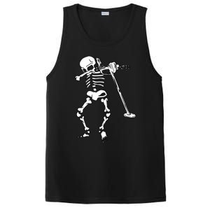 Dabbing Skeleton Metal Detector Halloween Funny Dab Humor Cool Gift PosiCharge Competitor Tank