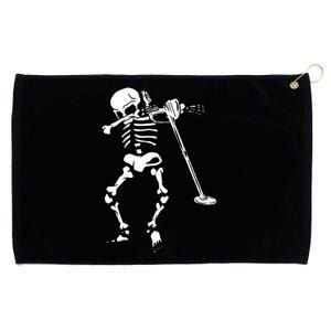 Dabbing Skeleton Metal Detector Halloween Funny Dab Humor Cool Gift Grommeted Golf Towel