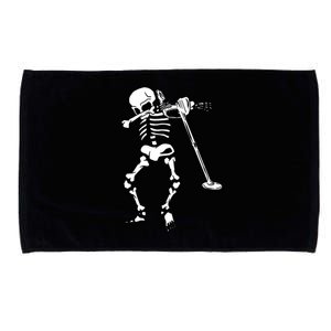 Dabbing Skeleton Metal Detector Halloween Funny Dab Humor Cool Gift Microfiber Hand Towel