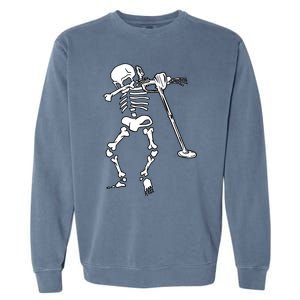 Dabbing Skeleton Metal Detector Halloween Funny Dab Humor Cool Gift Garment-Dyed Sweatshirt