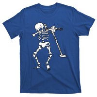 Dabbing Skeleton Metal Detector Halloween Funny Dab Humor Cool Gift T-Shirt