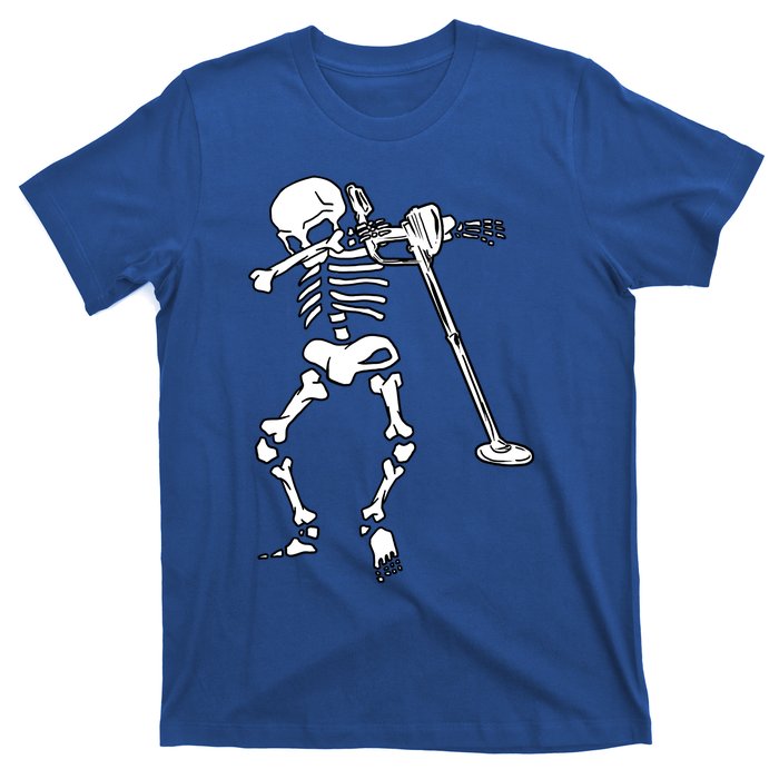 Dabbing Skeleton Metal Detector Halloween Funny Dab Humor Cool Gift T-Shirt