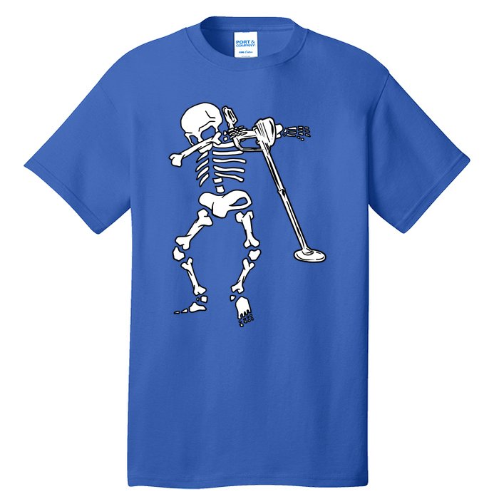 Dabbing Skeleton Metal Detector Halloween Funny Dab Humor Cool Gift Tall T-Shirt