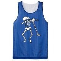 Dabbing Skeleton Metal Detector Halloween Funny Dab Humor Cool Gift Mesh Reversible Basketball Jersey Tank