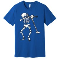 Dabbing Skeleton Metal Detector Halloween Funny Dab Humor Cool Gift Premium T-Shirt