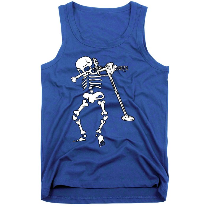 Dabbing Skeleton Metal Detector Halloween Funny Dab Humor Cool Gift Tank Top