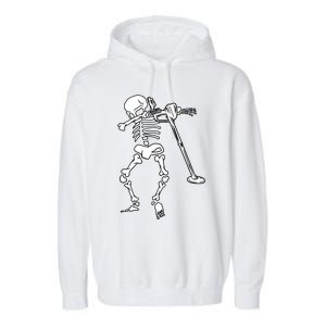 Dabbing Skeleton Metal Detector Halloween Funny Dab Humor Cool Gift Garment-Dyed Fleece Hoodie