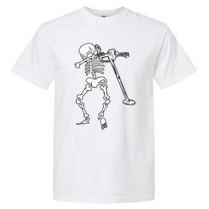 Dabbing Skeleton Metal Detector Halloween Funny Dab Humor Cool Gift Garment-Dyed Heavyweight T-Shirt