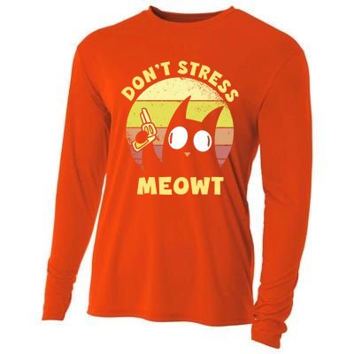 Dont Stress Meow Kitty Ca Dont Stress Meowt Gift Cooling Performance Long Sleeve Crew