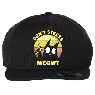 Dont Stress Meow Kitty Ca Dont Stress Meowt Gift Wool Snapback Cap