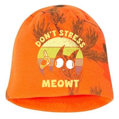 Dont Stress Meow Kitty Ca Dont Stress Meowt Gift Kati - Camo Knit Beanie