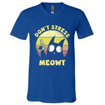 Dont Stress Meow Kitty Ca Dont Stress Meowt Gift V-Neck T-Shirt