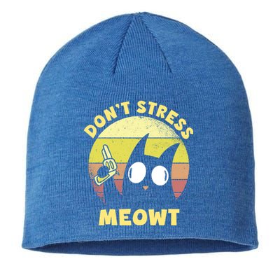 Dont Stress Meow Kitty Ca Dont Stress Meowt Gift Sustainable Beanie