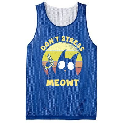 Dont Stress Meow Kitty Ca Dont Stress Meowt Gift Mesh Reversible Basketball Jersey Tank