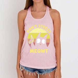 Dont Stress Meow Kitty Ca Dont Stress Meowt Gift Women's Knotted Racerback Tank