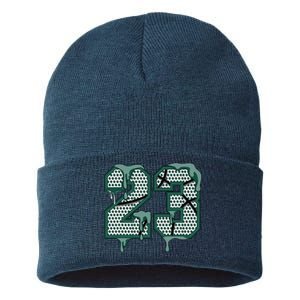 Dripping Sauce Matching Oxidized Green 4s Sustainable Knit Beanie