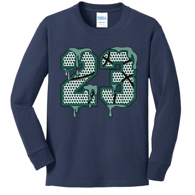 Dripping Sauce Matching Oxidized Green 4s Kids Long Sleeve Shirt