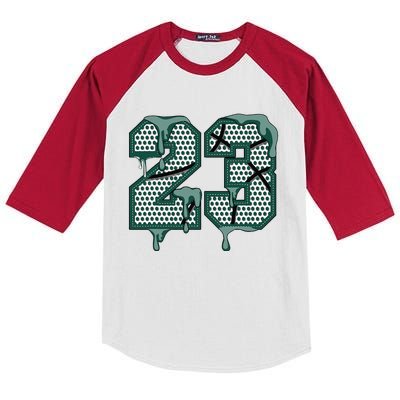 Dripping Sauce Matching Oxidized Green 4s Kids Colorblock Raglan Jersey