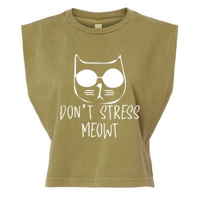 Dont Stress Meowt Meaningful Gift Garment-Dyed Women's Muscle Tee