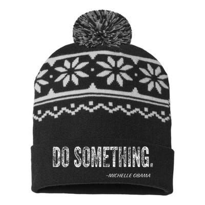 Do Something Michelle Obama USA-Made Snowflake Beanie