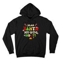 Dear Santa My Dog Did It Groovy Christmas Tree Candy Xmas Hoodie