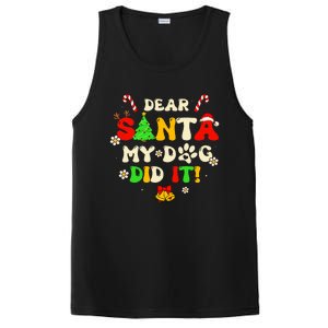 Dear Santa My Dog Did It Groovy Christmas Tree Candy Xmas PosiCharge Competitor Tank