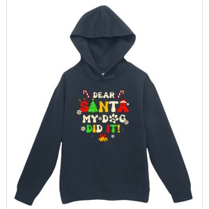 Dear Santa My Dog Did It Groovy Christmas Tree Candy Xmas Urban Pullover Hoodie