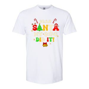 Dear Santa My Dog Did It Groovy Christmas Tree Candy Xmas Softstyle CVC T-Shirt