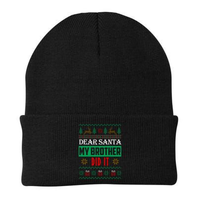 Dear Santa My Brother Did It Ugly Christmas Beanie