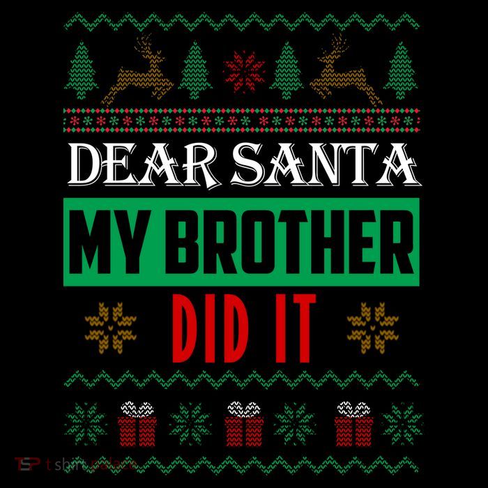 Dear Santa My Brother Did It Ugly Christmas Cooling Performance Long Sleeve Crew