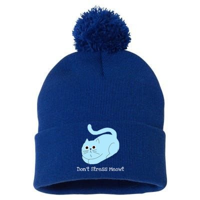 Dont Stress Meowt Cool Gift Pom Pom 12in Knit Beanie