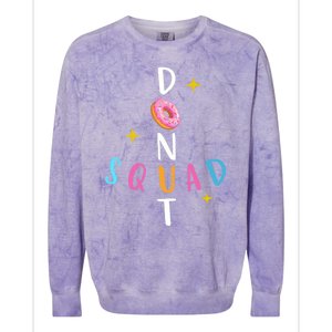 Donut Squad Matching Donut Party Pink Doughnut Sprinkles Gift Colorblast Crewneck Sweatshirt