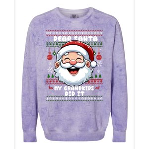 Dear Santa My Grand Did It Xmas Christmas Gift Colorblast Crewneck Sweatshirt