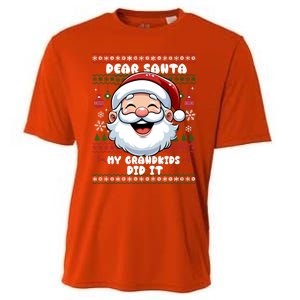 Dear Santa My Grand Did It Xmas Christmas Gift Cooling Performance Crew T-Shirt