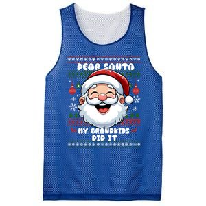 Dear Santa My Grand Did It Xmas Christmas Gift Mesh Reversible Basketball Jersey Tank