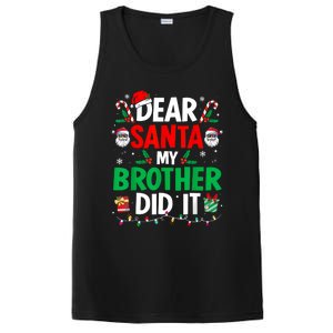 Dear Santa My Brother Did It Funny Christmas PosiCharge Competitor Tank