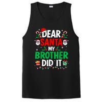 Dear Santa My Brother Did It Funny Christmas PosiCharge Competitor Tank