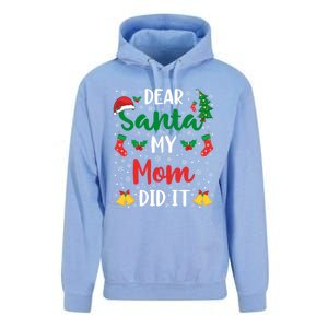 Dear Santa My Mom Did It Funny Mom Outfits Mom Christmas Gift Unisex Surf Hoodie