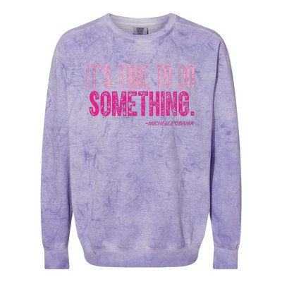 Do Something Michelle Obama Colorblast Crewneck Sweatshirt