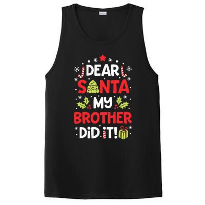 Dear Santa My Brother Did It Funny Christmas PosiCharge Competitor Tank