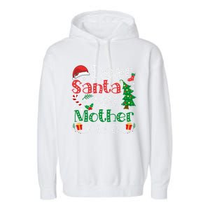 Dear Santa My Mother Did It Funny Mother Christmas Pajamas Cool Gift Garment-Dyed Fleece Hoodie