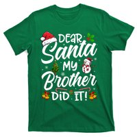 Dear Santa My Brother Did It Xmas Christmas Cute T-Shirt