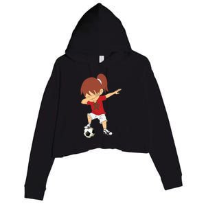 Dabbing Soccer Morocco Jersey Girls Moroccan Football Crop Fleece Hoodie